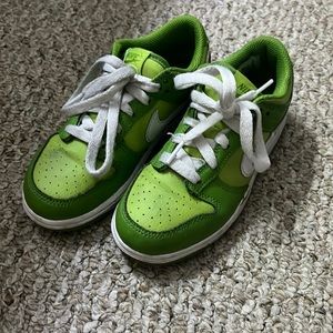 green. lyme green white dunks